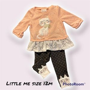 Little Me Girls 2-piece Kitten Set